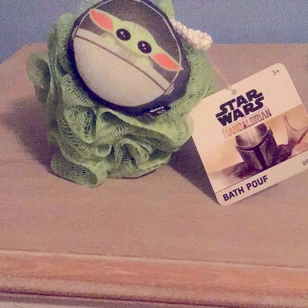 Star Wars original Mandalorian green bath sponge loud puff new with tags